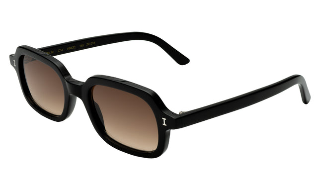 Berlin Sunglasses side view in Black / Brown Gradient