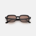 Front view of Berlin Sunglasses in Black/Brown Gradient