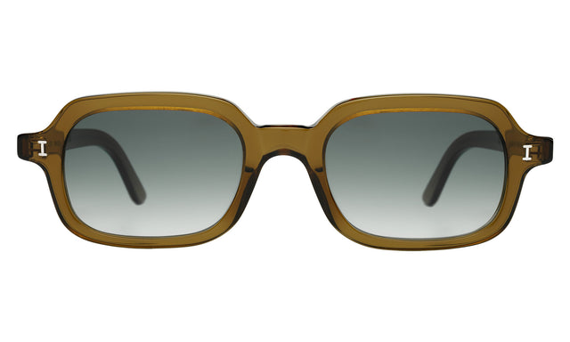 Berlin Sunglasses front view in Moss with Olive Gradient