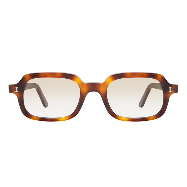 Berlin Sunglasses front view in Havana with Taupe Gradient