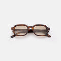 Front view of Berlin Sunglasses in Havana/Taupe Gradient