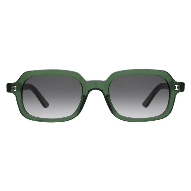 Berlin Sunglasses front view in Pine with Grey Gradient