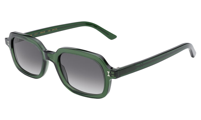 Berlin Sunglasses Side Profile in Pine / Grey Gradient