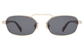 Front view of Bimini Sunglasses in Gold/Havana/Grey Flat
