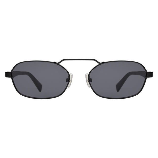 Bimini Sunglasses front view in Matte Black with Grey Flat