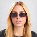 Front view of Bimini Sunglasses in Matte Black/Grey Flat