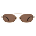 Front view of Bimini Sunglasses in Rose Gold/Havana/Brown Flat