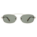 Front view of Bimini Sunglasses in Silver/Tortoise/Olive Flat