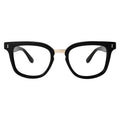 Front view of Bobby Optical in Black/Gold/Optical