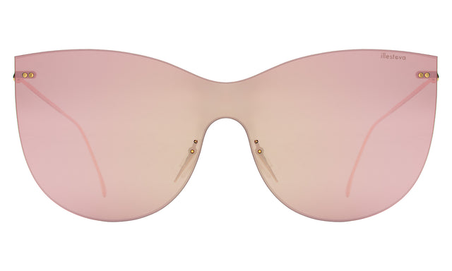 Boca Mask Sunglasses front view in Bright Rose with Bright Rose