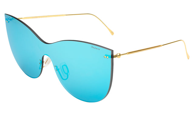 Boca Mask Sunglasses side view in Ice Blue / Ice Blue