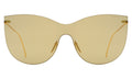 Front view of Boca Mask Sunglasses in Super Gold/Super Gold