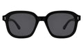 Front view of Bogota E Sunglasses in Black/Grey Flat