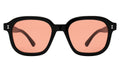 Front view of Bogota E Sunglasses in Black/Guava See Through