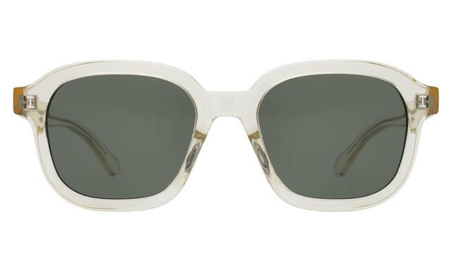 Bogota E Sunglasses front view in Champagne with Olive Flat