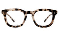 Front view of Boston Optical in White Tortoise/Optical