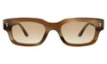 Front view of Cali E Sunglasses in Java/Taupe Gradient