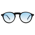 Front view of Capri Sunglasses in Black/Blue Gradient See Through