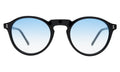 Front view of Capri Sunglasses in Black/Blue Gradient See Through