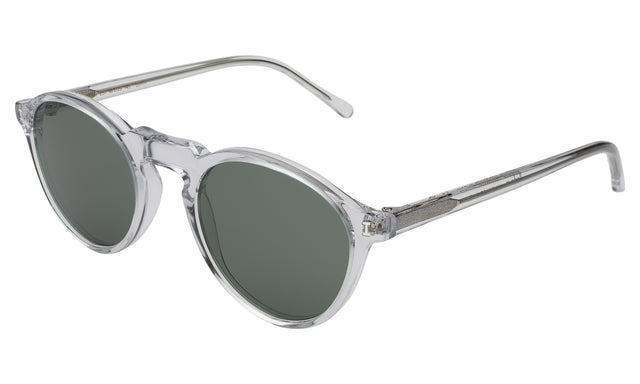 Capri Sunglasses side view in Clear / Olive