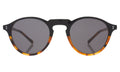 Front view of Capri Sunglasses in Half/Half Light Tortoise/Grey