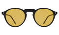 Front view of Capri Sunglasses in Matte Black/Honey See Through