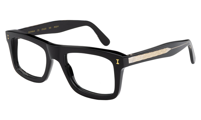 Catania Optical Side Profile in Black/Gold Optical