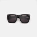 Front view of Charleston Sunglasses in Black/Grey Flat