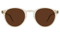 Front view of Como Sunglasses in Champagne/Brown