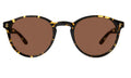 Front view of Como Sunglasses in Flame/Brown