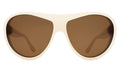Front view of Cynthia Rowley x illesteva in Cream/Brown