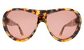 Front view of Cynthia Rowley x illesteva in Tortoise/Bordeaux See Through