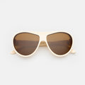 Front view of Cynthia Rowley x illesteva in Cream/Brown