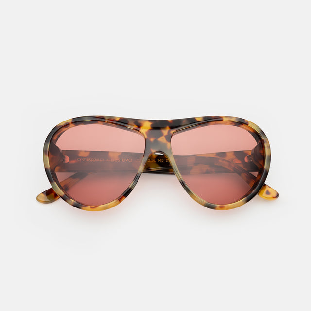 Cynthia Rowley x illesteva side view in Tortoise / Bordeaux See Through