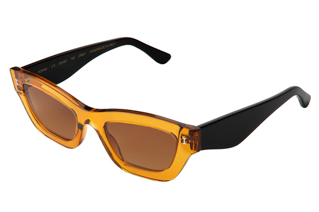 nk x illesteva Donna Sunglasses side view in Cider/Black / Brown