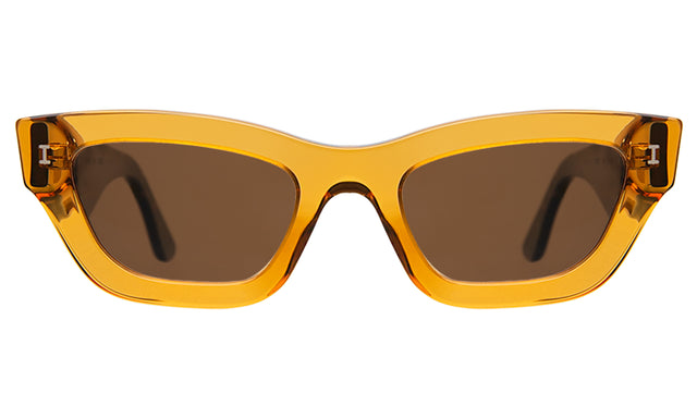 nk x illesteva Donna Sunglasses front view in Cider/Black with Brown