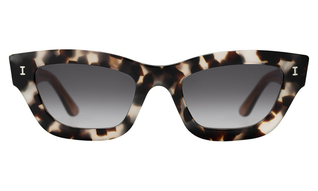 Donna Sunglasses front view in White Tortoise/Cider with Grey Gradient