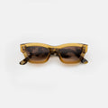 Front view of Donna Sunglasses in Cider/White Tortoise/Brown Gradient