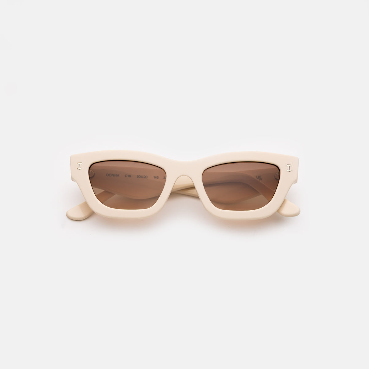 Donna Sunglasses in Cream with Brown Gradient lenses