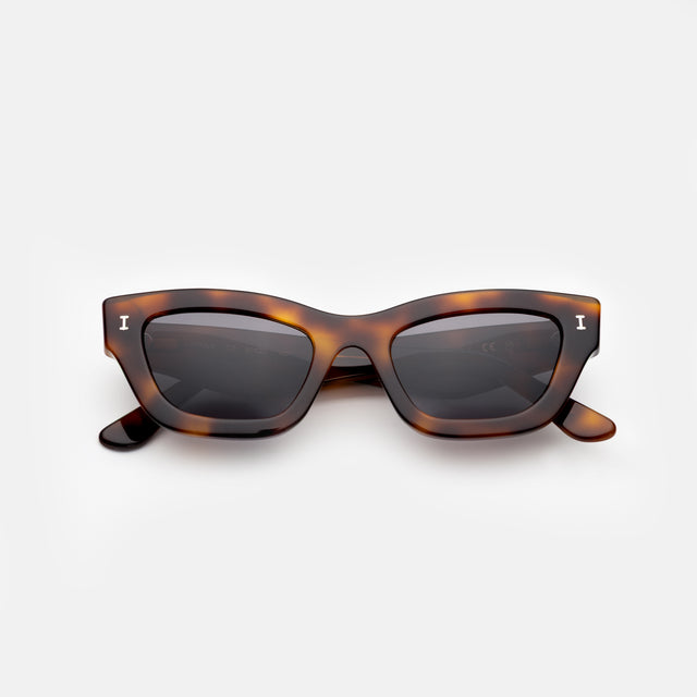 Donna Sunglasses side view in Havana / Grey
