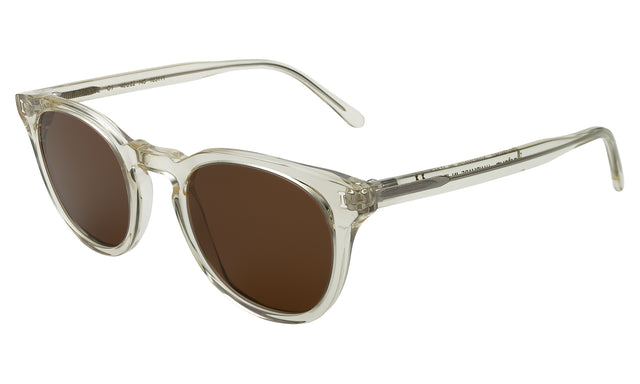 Eldridge 48 Light Sunglasses Side Profile in Champagne / Brown Flat