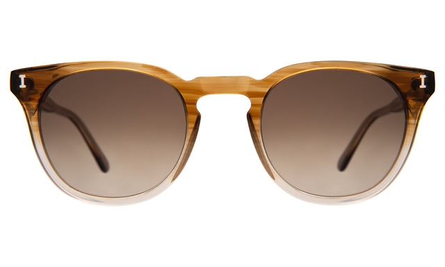 Eldridge 48 Light Sunglasses in Natural Oak with Brown Flat Gradient