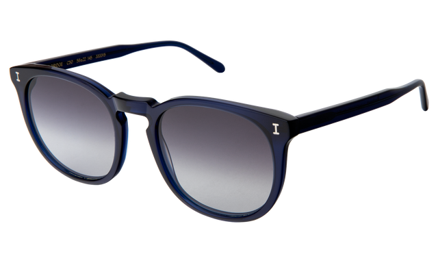 Eldridge 56 Sunglasses side view in Navy / Grey Flat Gradient