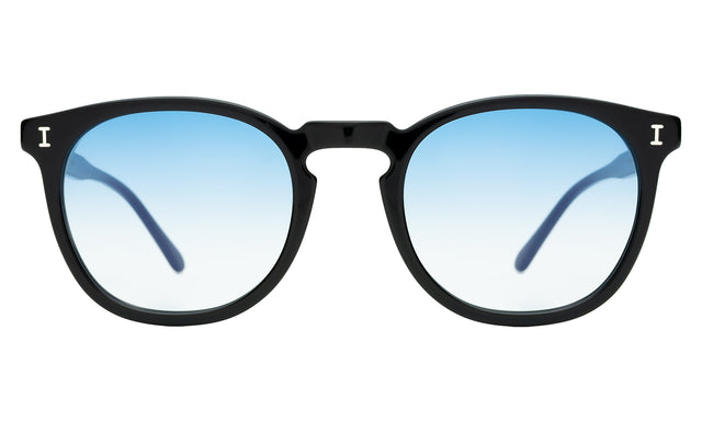 Eldridge Sunglasses in Black with Blue Flat Gradient See Through