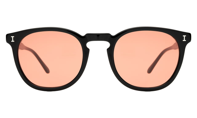 Eldridge Sunglasses in Black with Guava See Through