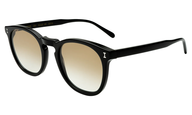 Eldridge Sunglasses side view in Black / Taupe Flat Gradient