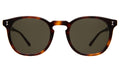 Front view of Eldridge Sunglasses in Havana/Dark Olive Flat