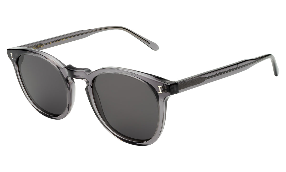 Eldridge Sunglasses in Mercury with Grey Flat lenses, side view