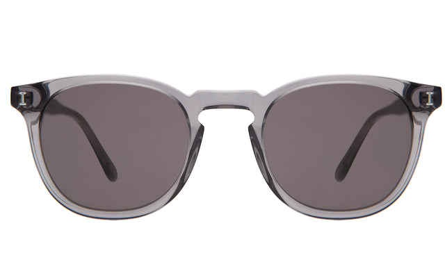 Eldridge 48 Sunglasses front view in Mercury with Grey Flat