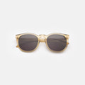 Front view of Eldridge 56 Sunglasses in Citrine/Grey Flat